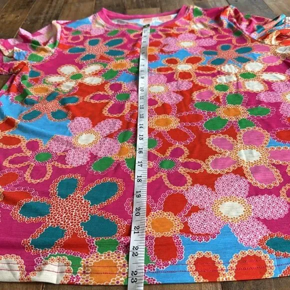 Colorful Floral Women’s L Stretchy shirt - Picture 4 of 4